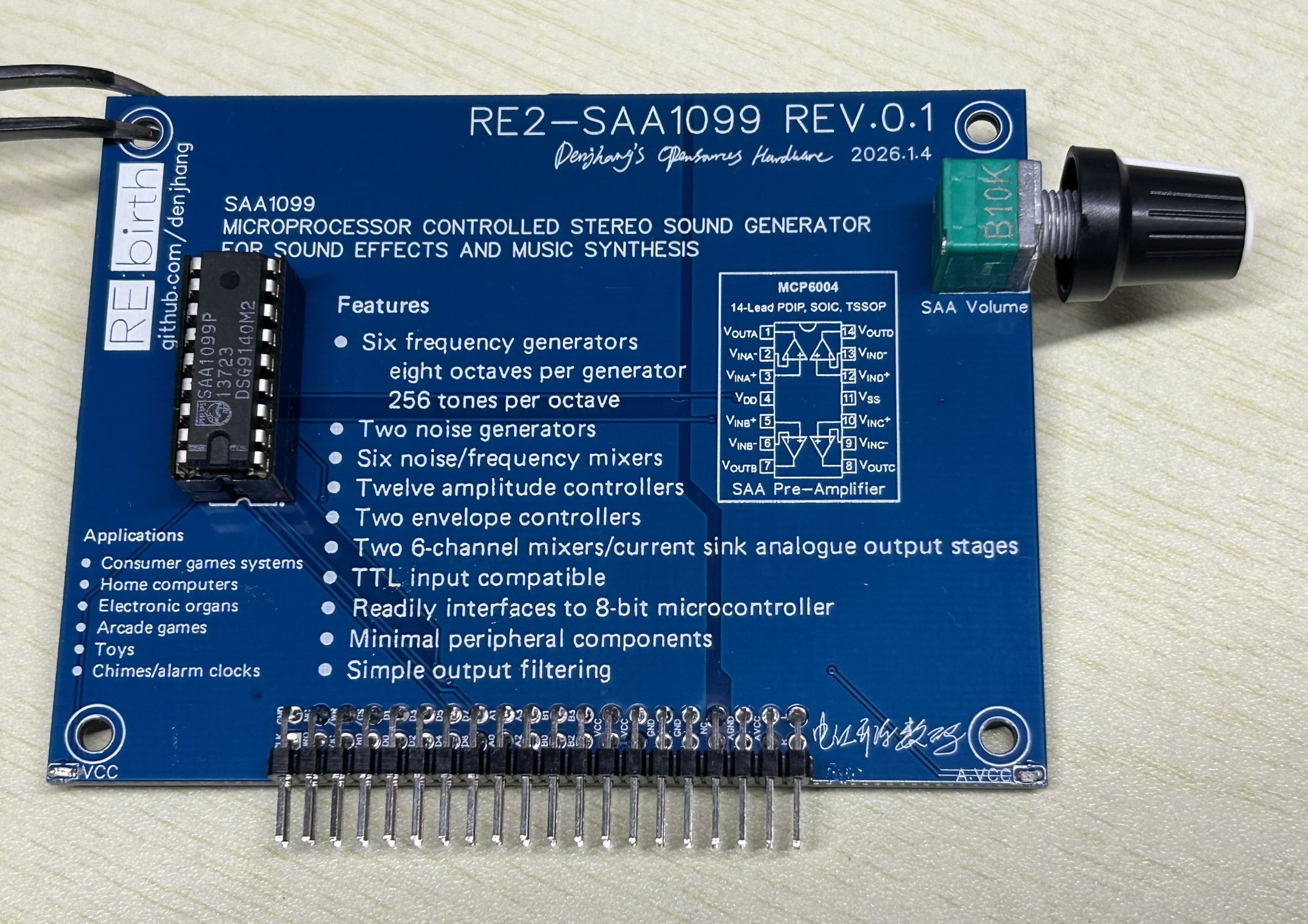 RE2-SAA1099 - Project RE:birth 2nd Sound Card