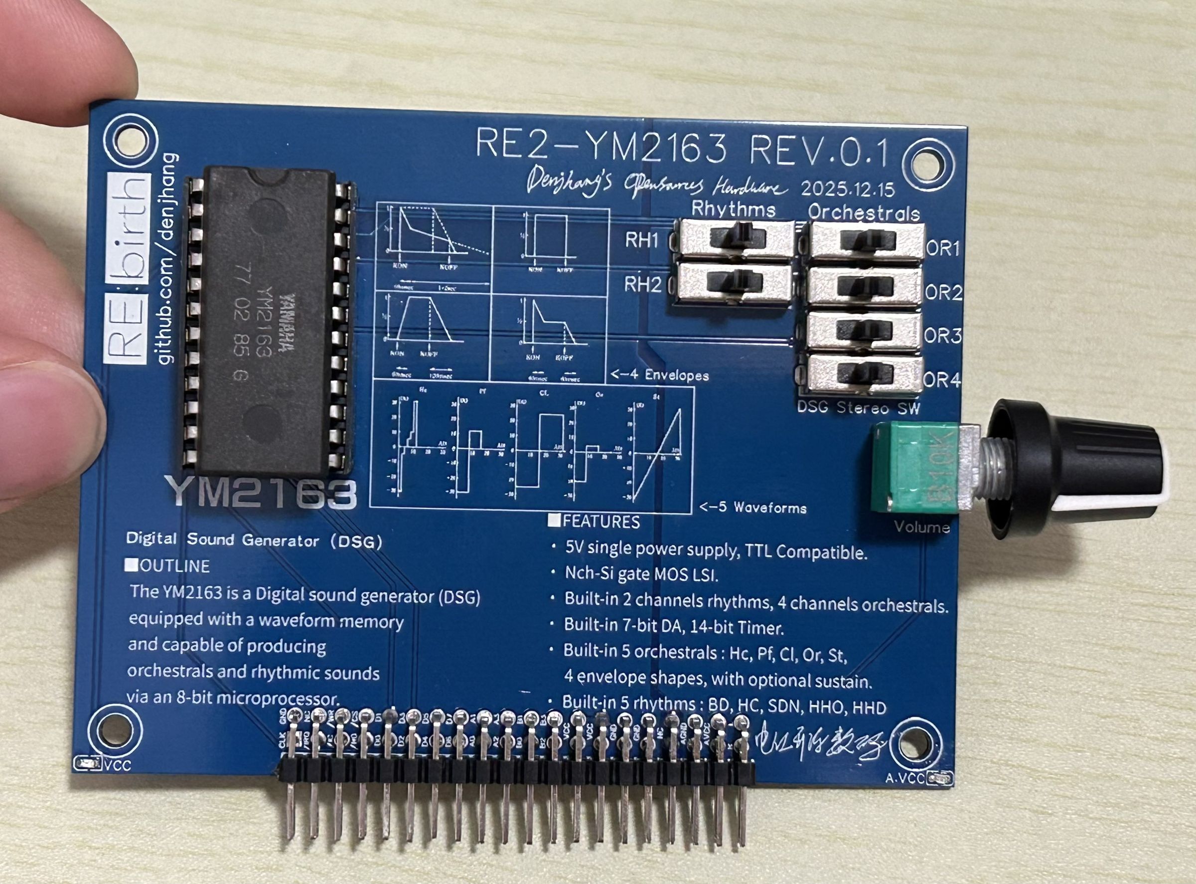 RE2-YM2163 - Project RE:birth 2nd Sound Card