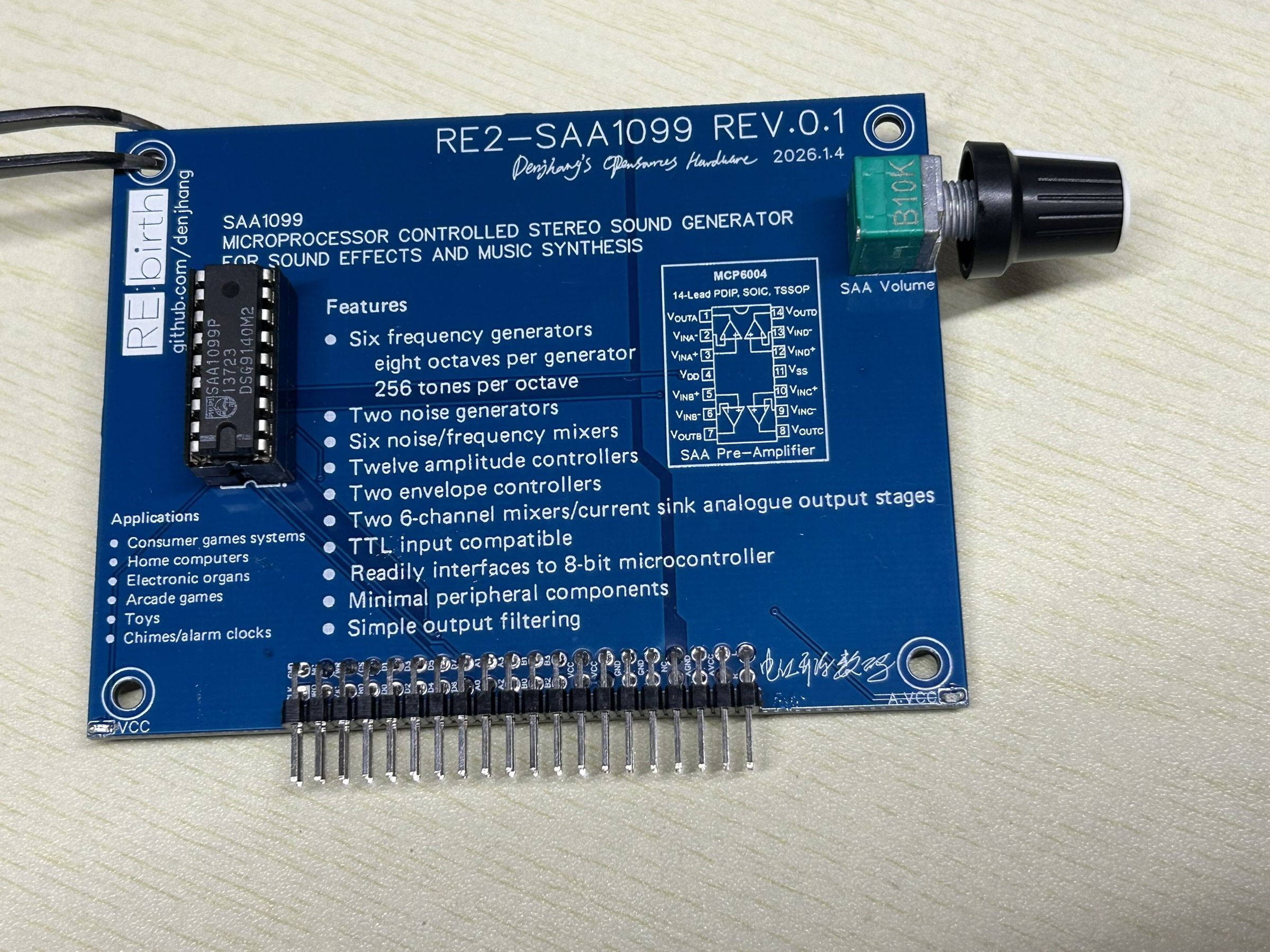 RE2-SAA1099 - Project RE:birth 2nd Sound Card