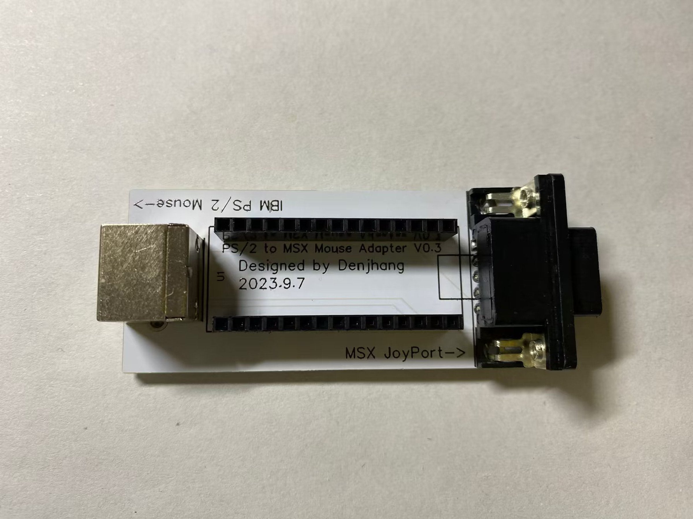 MSX PS/2 Mouse Converter - Arduino Nano Based