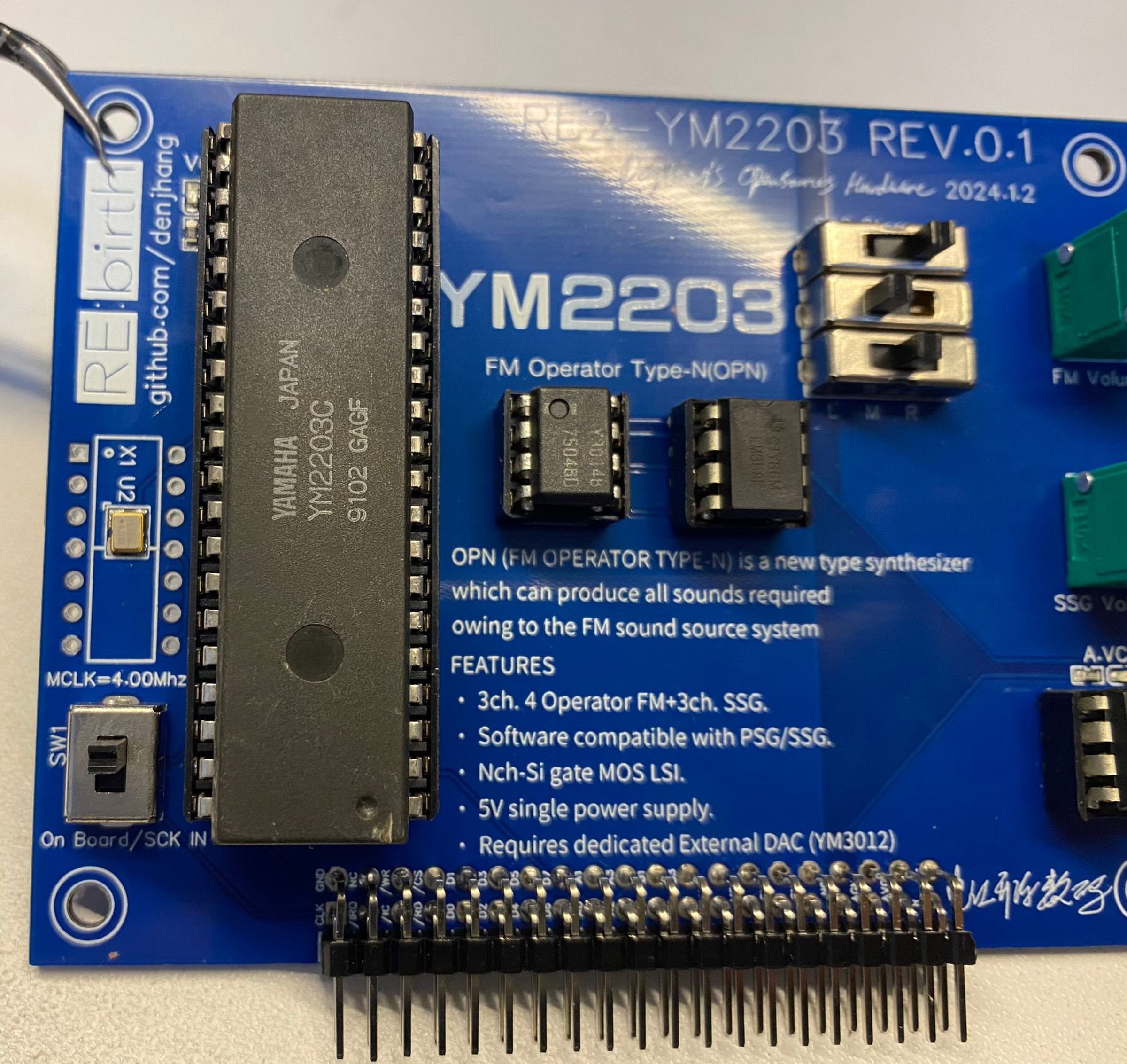 RE2-YM2203 - Project RE:birth 2nd Sound Card