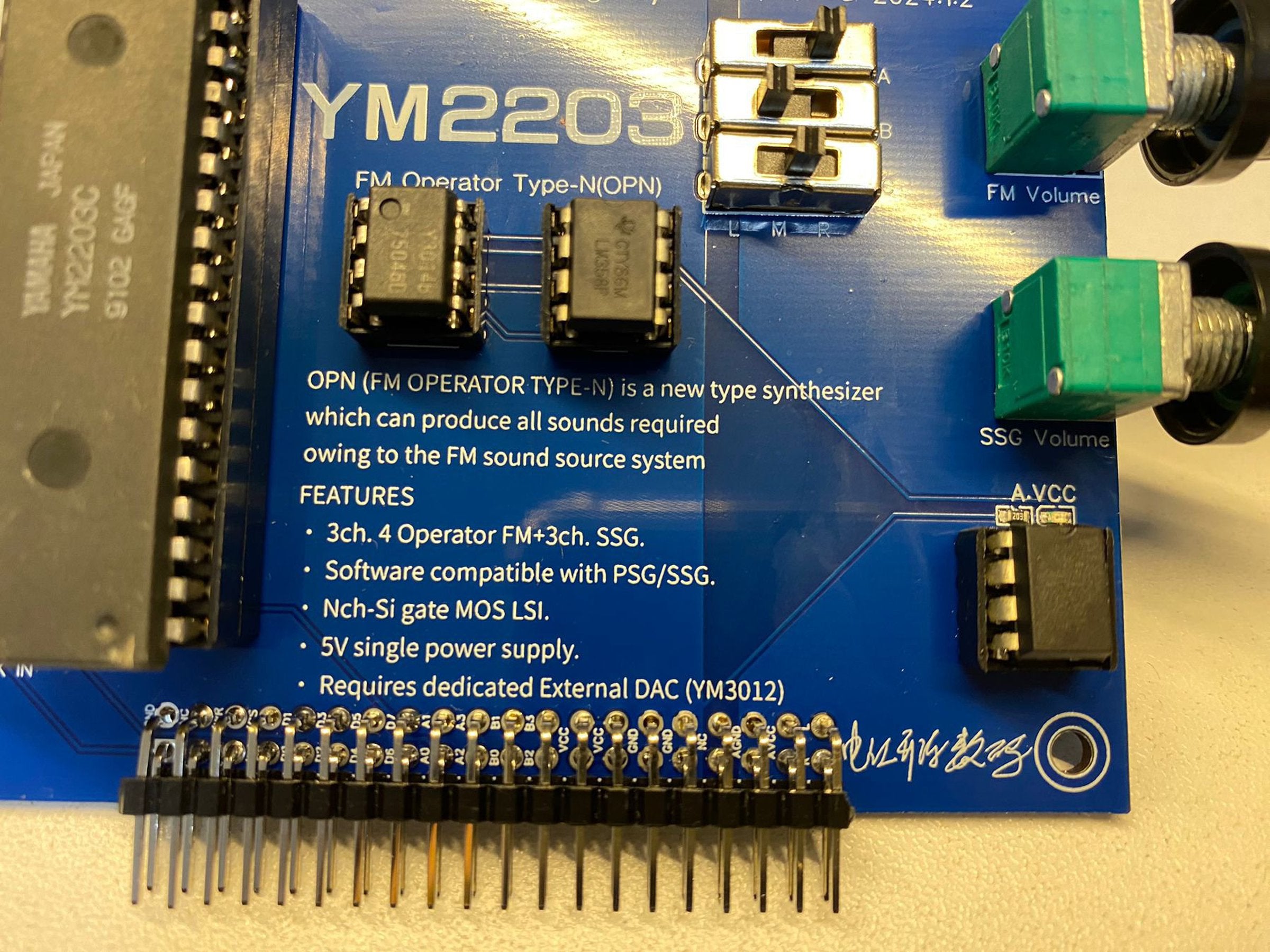 RE2-YM2203 - Project RE:birth 2nd Sound Card