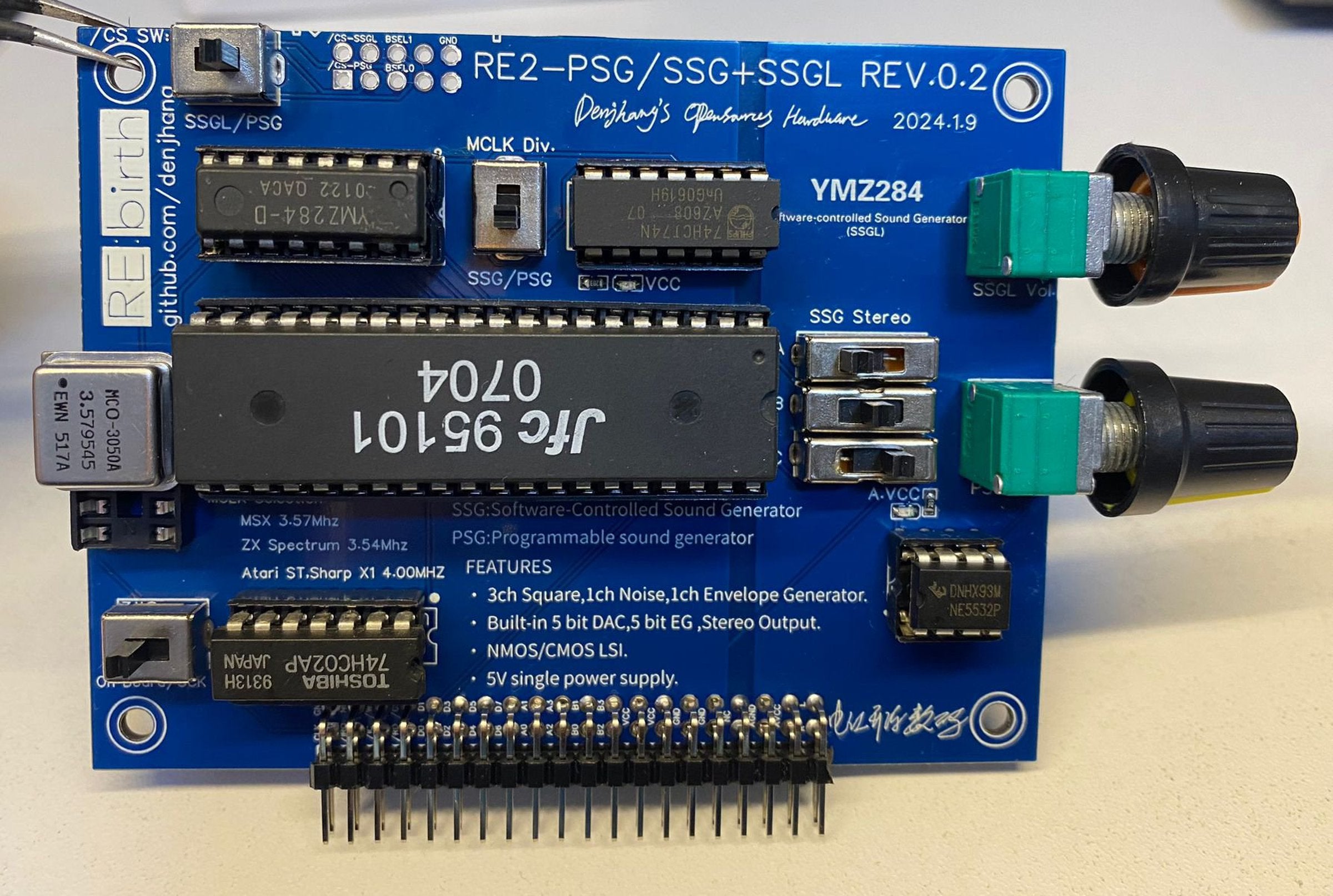 RE2-YM2149+YMZ284 - Project RE:birth 2nd Sound Card