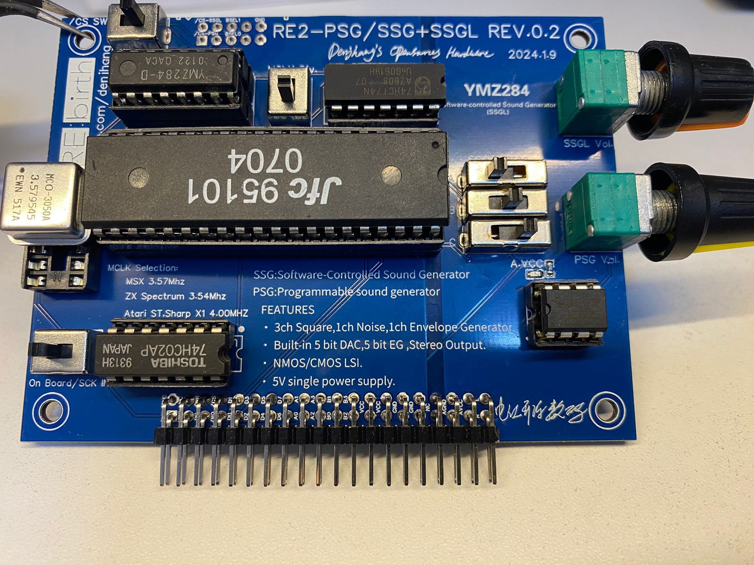 RE2-YM2149+YMZ284 - Project RE:birth 2nd Sound Card