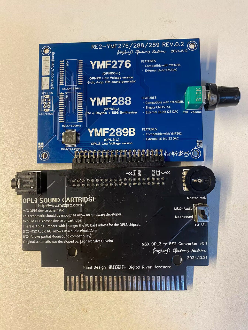 MSX-Audio/OPL1/2/3 Modular Sound Cartridge