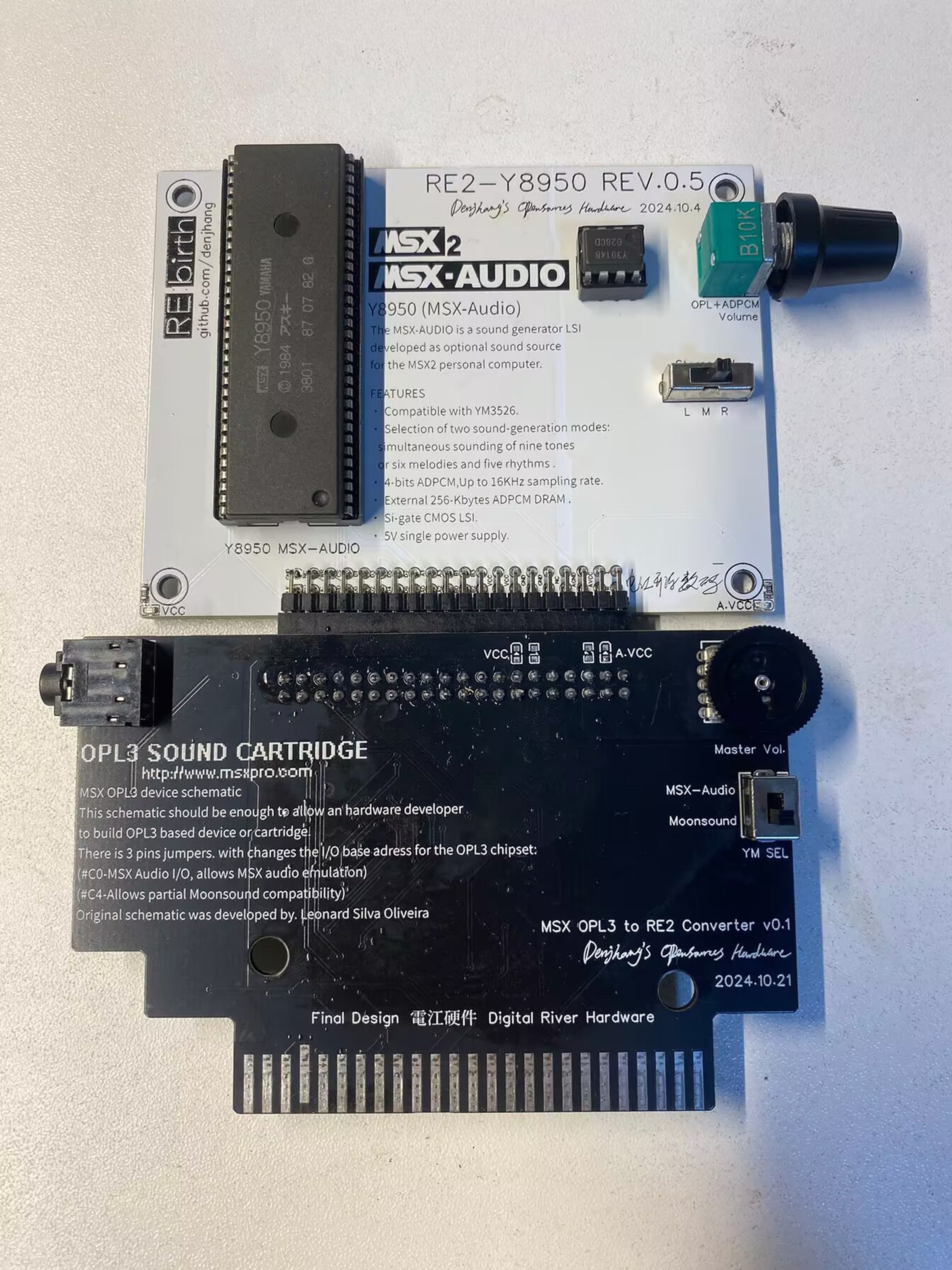 MSX-Audio/OPL1/2/3 Modular Sound Cartridge