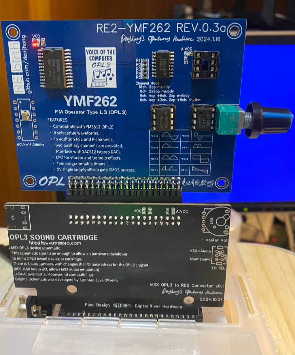 MSX-Audio/OPL1/2/3 Modular Sound Cartridge