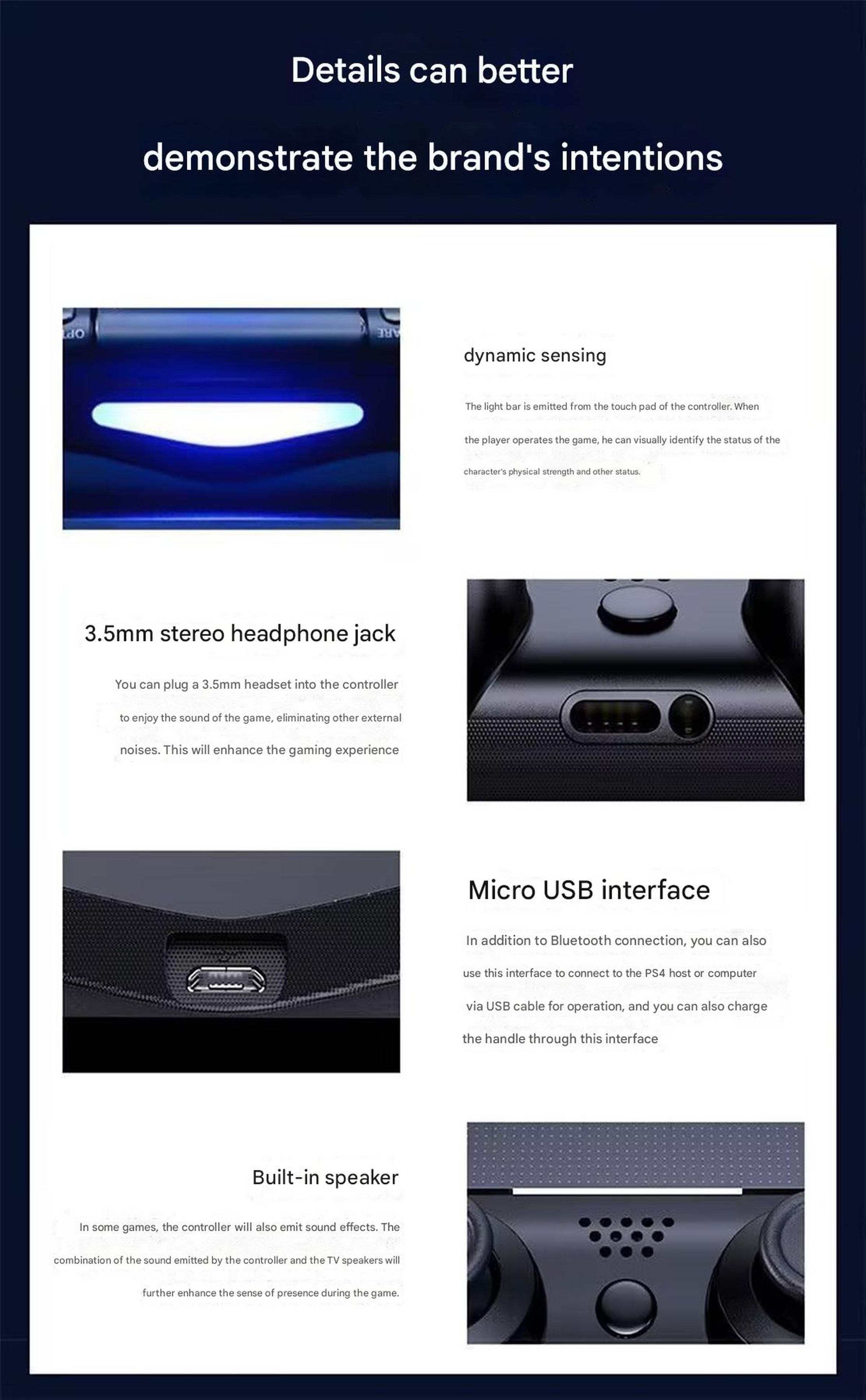 PS4 Compatible Bluetooth Wireless Controller