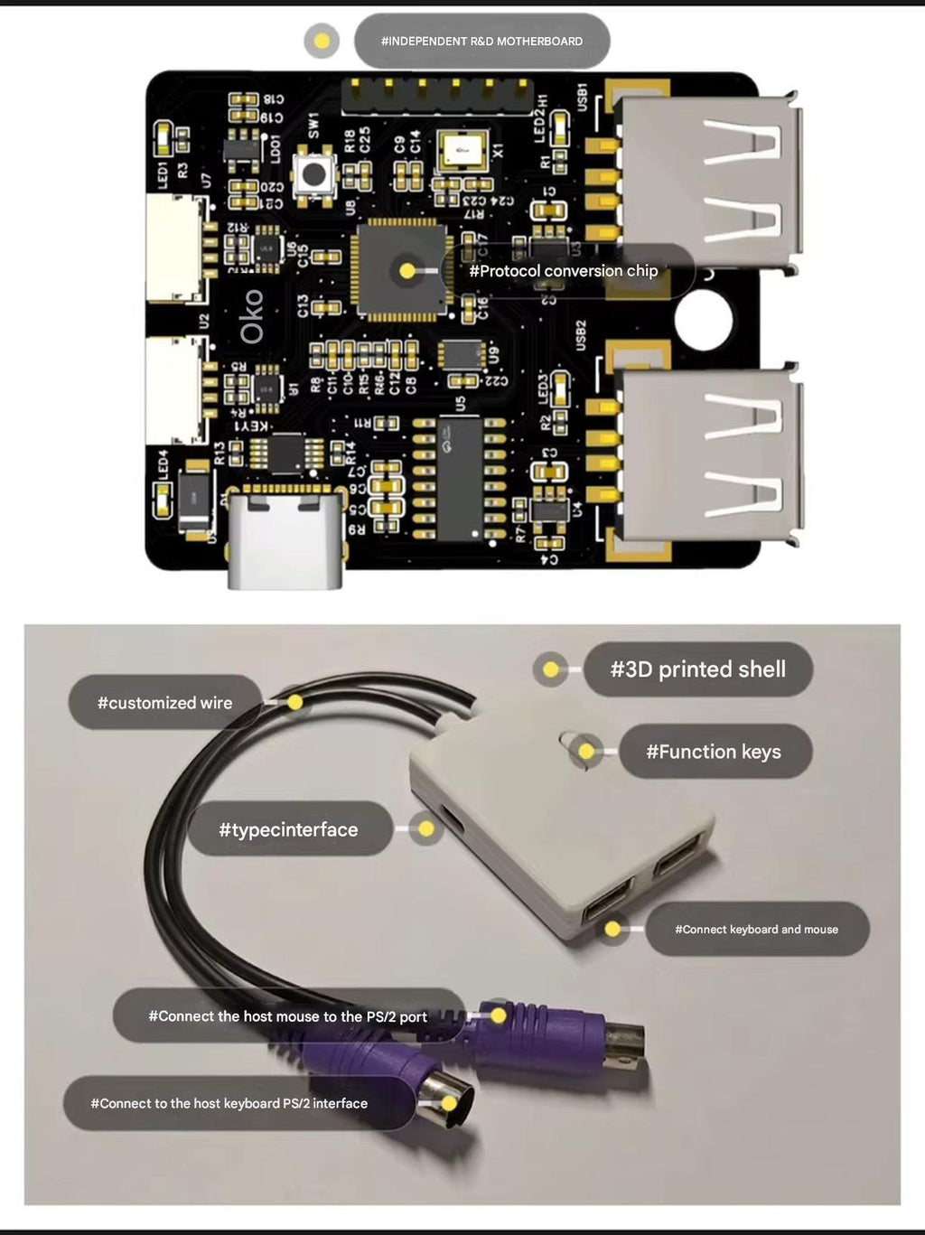 Universal USB to PS/2 Converter